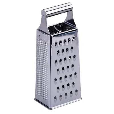 Afbeelding van Fackelmann Vierkante rasp Essential van roestvrij staal, multifunctioneel voor kaas, groenten, fruit en chocolade, vaatwasmachinebestendig,