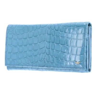 Afbeelding van Golden Head Leren Portemonnee Cayenne RFID Protect Ladies Purse Wallet Azure Blauw