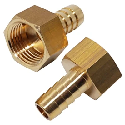 Afbeelding van SKIR&#039;CO 2 stks Vrouwelijke Draad Weerhaak Messing Fitting 1/2&quot; x 12 mm, Slang Prikkeldraad Adapter, Staart Connector, BSP
