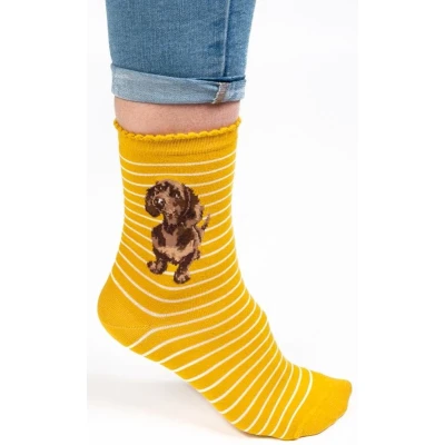 Afbeelding van Wrendale Sokken Teckel &#039;Little One&#039; Dachshund Socks