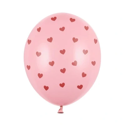 Afbeelding van Roze met Mini Hartjes 6 stuks