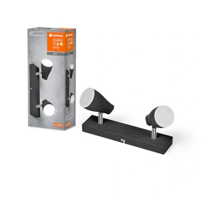 Afbeelding van ledvance decorative spotlights 8w 420lm 2700k cri80 ip20 ik06 opbouw beh zwart kunststof lxbxh 274x60x131mm 4058075826595