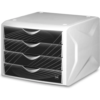 Afbeelding van Ladebox the chameleon, 4 laden in A4 formaat doorlopend, modern design