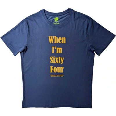 Afbeelding van The Beatles When I&#039;m Sixty Four Heren T shirt XL Blauw