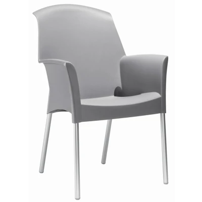 Afbeelding van Kantinestoelen of tuinstoel Design recyclebaar Licht grijs