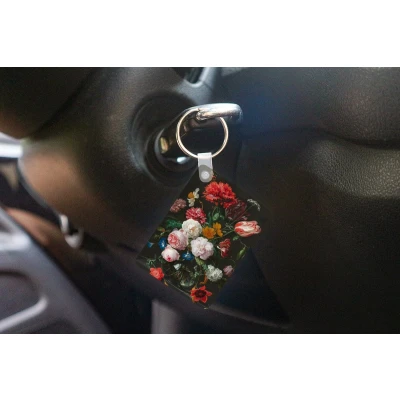 Afbeelding van Sleutelhanger Stilleven met bloemen in een glazen vaas Schilderij van Jan Davidsz. de Heem Uitdeelcadeautjes Plastic