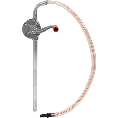 Afbeelding van Vorel Mini aluminium handoliepomp met 15 l/min slinger, stabiele en lichte constructie, dieseloliepomp,Goud/Zilver