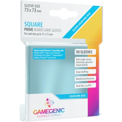 Afbeelding van Gamegenic Prime Board Game Sleeves Blue 73 x mm (50 stuks)