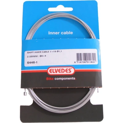 Afbeelding van Elvedes Schakel binnenkabel 2250mm verzinkt ø1,1mm / N nippel (op kaart)