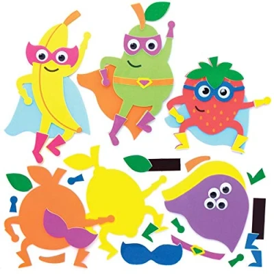 Afbeelding van Baker Ross Fruit Mix &amp; Match Magneten (8 stuks) Knutselspullen en Knutselsets voor Kinderen