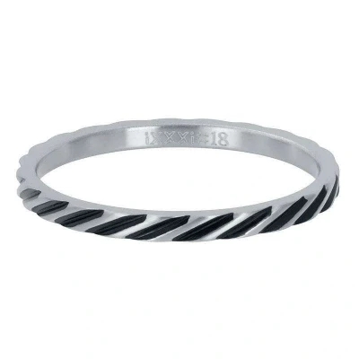 Afbeelding van Slanting stripes iXXXi Vulring 2 mm SALE 21 / Matt silver fill in black