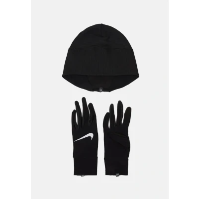 Afbeelding van Nike Performance Womens Essential Running HAT AND Glove SET Muts, Dames, Maat: M/L, Black/silver