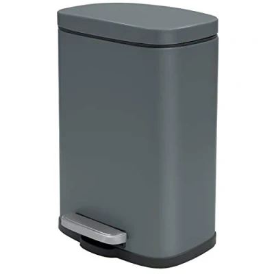 Afbeelding van Spirella SP2700 afvalemmer 12 liter softclose en pedaal grijs, kunststof