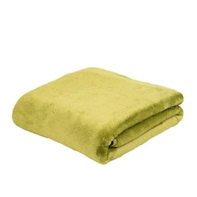 Afbeelding van Gözze Premium woon en knuffeldeken, kasjmier gevoel, 500 g/m², 130 x 170 cm, limoengroen