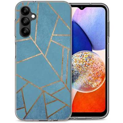 Afbeelding van Samsung Galaxy A14 (5G) Hoesje Siliconen en TPU (zacht) iMoshion Softcase/Backcover Blauw Telefoonhoesje