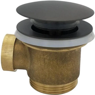Afbeelding van Losse clickwaste 11/2&quot; compleet tbv vrijstaande baden, gunmetal