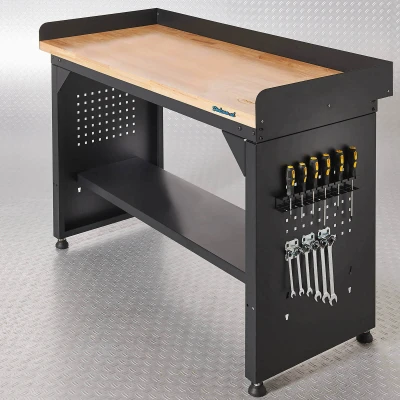 Afbeelding van Datona Werkbank PRO Eiken Werkblad Legbord 150 Cm Zwart (150 x 64 95 cm)