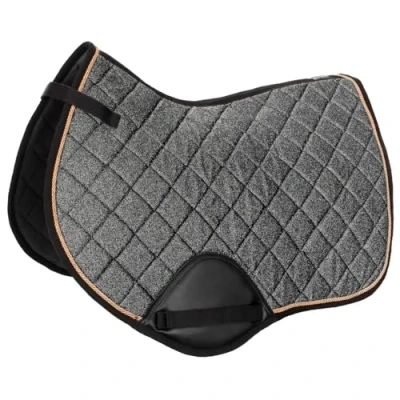 Afbeelding van Start Seville paardenzadeldek, zadeldeken paard, barok zadeldek incl. sierkoord, warmbloed paard voor dressuur (DR) &amp; veelzijdigheid (VS) (donkergrijs, veelzijdigheid)