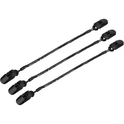 Afbeelding van 3Pcs Zwarte Cap Voor Vissen Kleding Keeper Hoed Necklace Houder Clip Clips Zeilen en Krulkoord