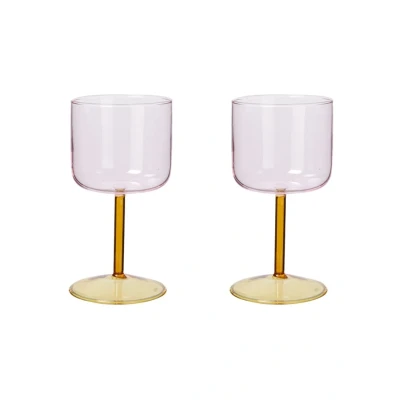 Afbeelding van Hay Tint wijnglas 25 cl set van 2 Roze