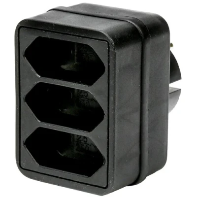 Afbeelding van Benson Stekker Triplo 3 voudig 1500 Watt Zwart
