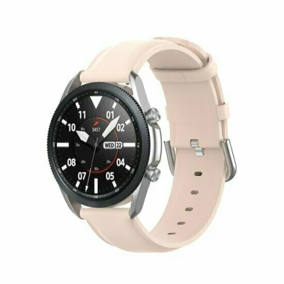 Afbeelding van Garmin Vivoactive 4 / 4L Classic leren bandje Roze leather