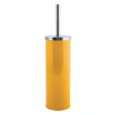 Afbeelding van MSV Toiletborstel in houder/wc borstel metaal saffraan geel 38 cm Toiletborstels