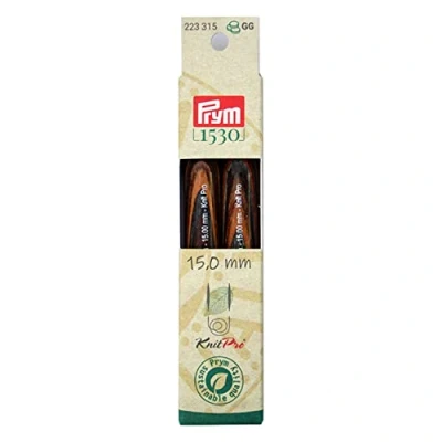 Afbeelding van Prym 223335/2 x 13 1 cm bruin hout breinaaldpunt