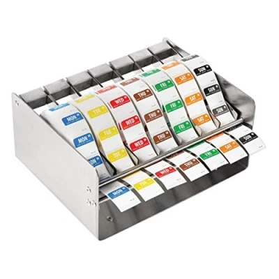 Afbeelding van Vogue kleurcode RVS stickerdispenser + stickers