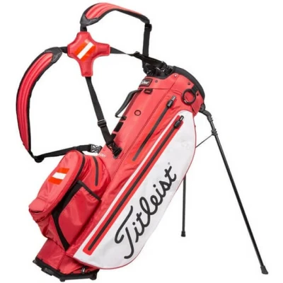 Afbeelding van Titleist Players 4 Plus Stadry Standbag Rood Wit