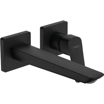 Afbeelding van Hansgrohe hg 2 hole basin mixer concealed fine logis f set matt black 71256670