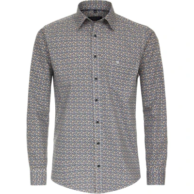 Afbeelding van Casa Moda Overhemd Print Multicolour maat XXL Heren Overhemden Casual met Regular fit Pasvorm Katoen