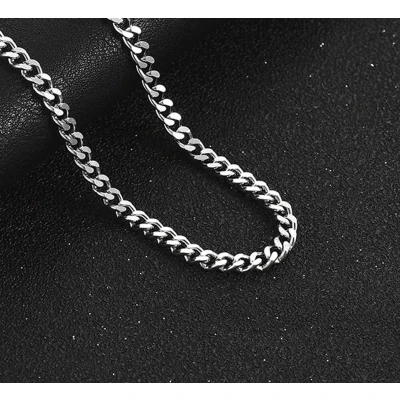 Afbeelding van Aramat Jewels Halskettingen RVS Curb Cubaanse Ketting gourmetschakel 45cm / 4.5mm