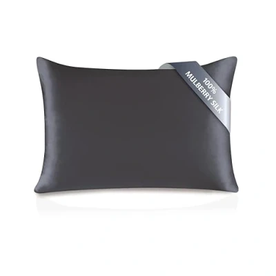 Afbeelding van townssilk Kussensloop, 100% zijde, 19 momme, 1 stuk, 40 x 60 cm, donkergrijs