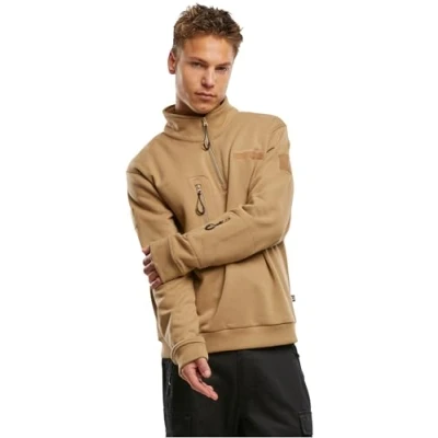 Afbeelding van Brandit Tactical Sweat Troyer met capuchon, beige, afmeting L voor man