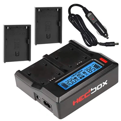 Afbeelding van Hedbox RP DC50/DBPU Dual LCD Battery Charger for Sony BP U30, U60, U90, and HED BP75D, BP95D