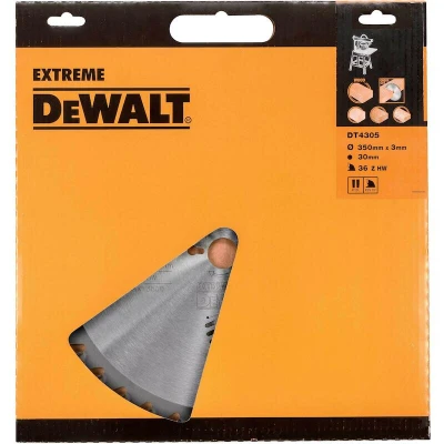 Afbeelding van DeWalt Accessoires Cirkelzaagblad 350x30x36t, vlaktand en spaanbegrensd, positief 10, kerf 3,0mm DT4305 QZ
