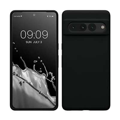 Afbeelding van kwmobile telefoonhoesje geschikt voor Google Pixel 7 Pro Hoesje met siliconen coating Smartphone case in zwart