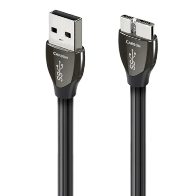 Afbeelding van audioquest 0,75 m Carbon Micro 3.0 USB A B mannelijk zwarte kabel (0,75 m, A, B, (3.1 Gen 1), mannelijk/mannelijk, zwart)