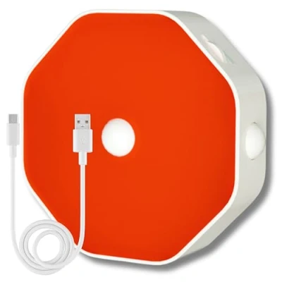 Afbeelding van Toys4Boys Led nachtlampje voor kinderen, accu, 1000 mAh, rood melatonine met magnetische houder, lichten drievoudige bewegingssensor, rode nachtlampjes USB C