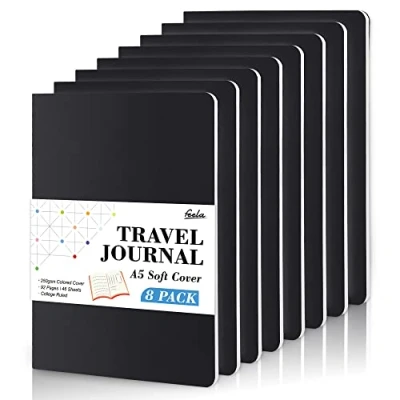Afbeelding van feela 8 Pack Soft Cover Notebooks A5 Gevoerd Journal College Geregeerd voor Werk, Reisdagboek Vrouwen Mannen, Notitie Nemen Studie Notitieblok Schoolbenodigdheden Zakelijk