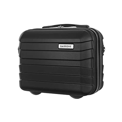 Afbeelding van BARRENS koffer, trolleys, handbagage, reiskoffer, trolley, harde cabinekoffer, reiskoffer met wielen, bagage, handbagage 55 x 40 20 cm (bordeauxrood), zwart, klein,