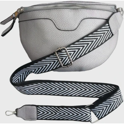 Afbeelding van VIQRI Tassen dames Crossbodytassen Bumbag Heuptas Inclusief schouderriem zilver kerst musthave