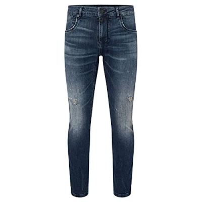 Afbeelding van Timezone Heren Slim Scotttz vrijetijdsbroek, Rich Blue Wash, 31W 30L EU, Rijke Blauwe /