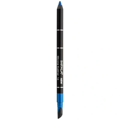 Afbeelding van Impala waterdicht oogpotlood met siliconen gum 16 metallic blauw gedefinieerde lijn of wazig effect romige textuur eenvoudig aan te brengen intensieve kleur, duurzaam,