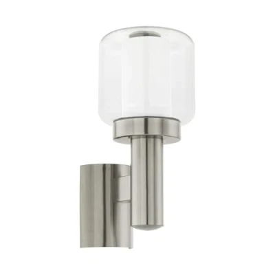 Afbeelding van EGLO Poliento   Buitenverlichting   IP44   Wandlamp   RVS   Wit