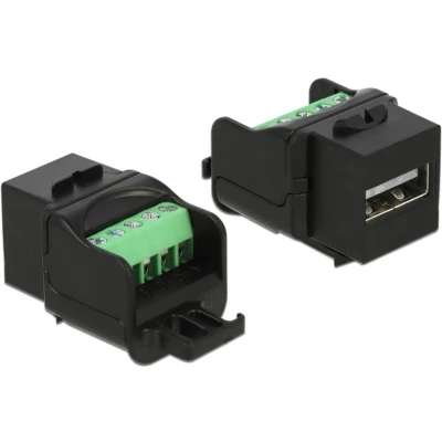 Afbeelding van Delock Keystone Module USB 2.0 A Vrouwelijk naar Aansluitblok Zwart
