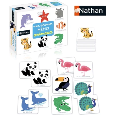Afbeelding van Nathan Mijn eerste Memo dieren Geheugenspel Ontdek de van wereld Educatief spel Om met het gezin te spelen Voor kinderen vanaf 2 jaar