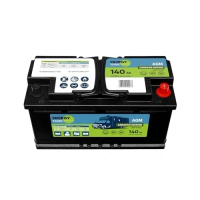 Afbeelding van EnergyTank ENERGY Tank Autoaccu, 12 V, 140 Ah, AGM accu efficiënte V accu, hoge capaciteit, Mover caravanaccu, volt