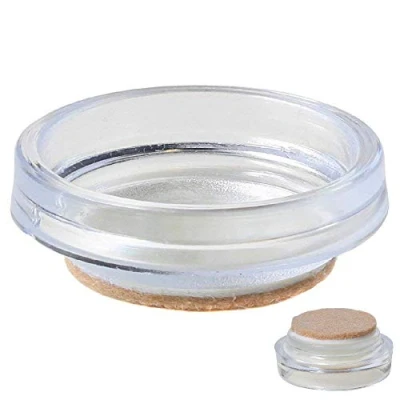 Afbeelding van Merriway® BH00156 Castor Caster Cups met viltkussen, buitenmaat 54 mm (2,1/8 inch) Klein, duidelijk, 4 stuks